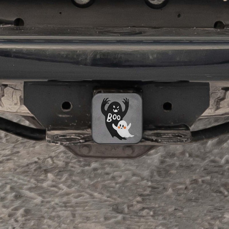 Swono Ghost Hitch Cover 2" Halloween Ghost with Big Shadow Rubber Receiver Tube Hitch Plug Truck Receivers Hitch Covers, Trailer Hitch Tube Cover Plug Cap - Image 5